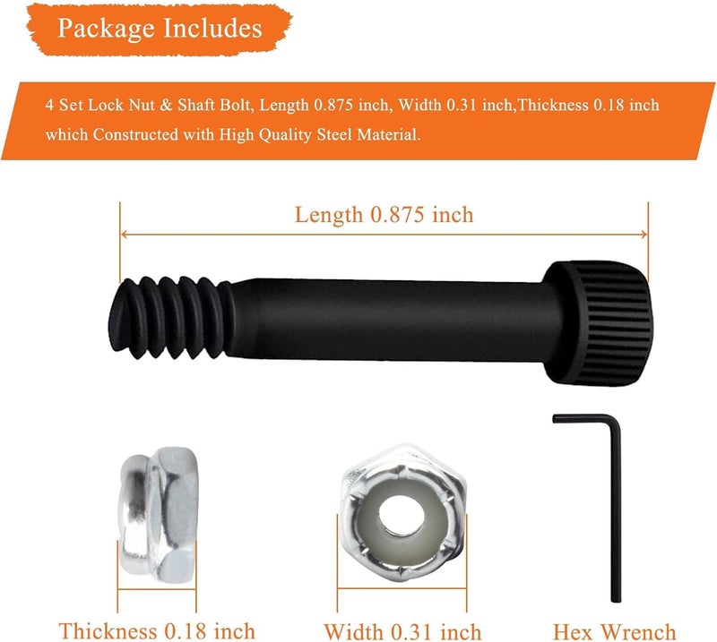 WFCYX 4 Set Replacement 74072 Auger Motor Shaft Nut & Bolt, Fit for Traeger, Pit Boss, Z-Grills, Rec Tec and Most Wood Pellet Grills & AC Pellet Grill Shaft Nut & Bolt of Auger Motor - Image 3
